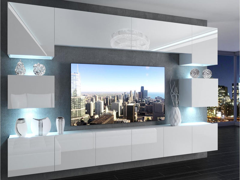 KLARI Ensemble meubles TV à suspendre LED