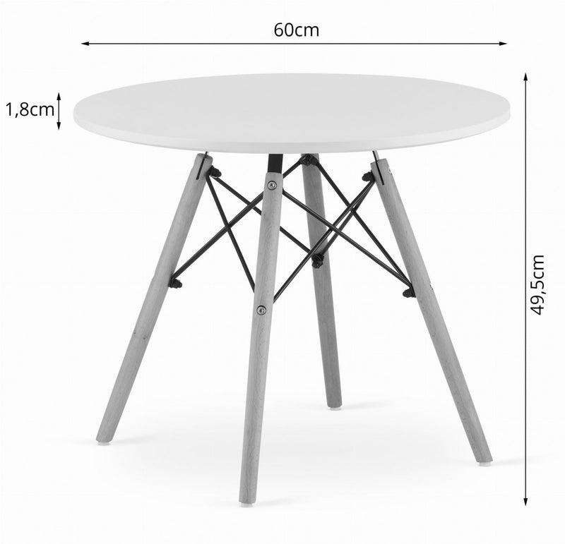 MAKLI Table basse ronde style scandinave