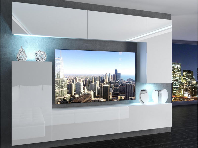 SLIDE Ensemble meubles TV 250 cm éclairage LED