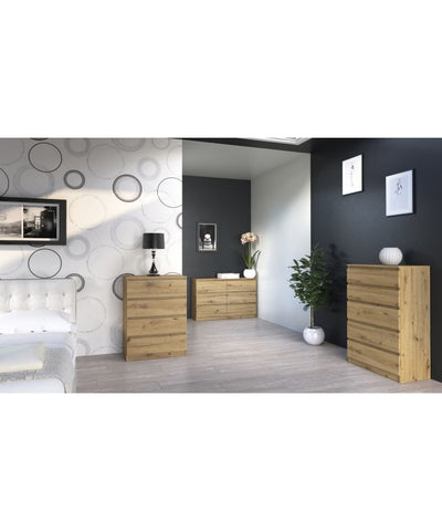 MILAN Commode moderne 5 tiroirs coulissants