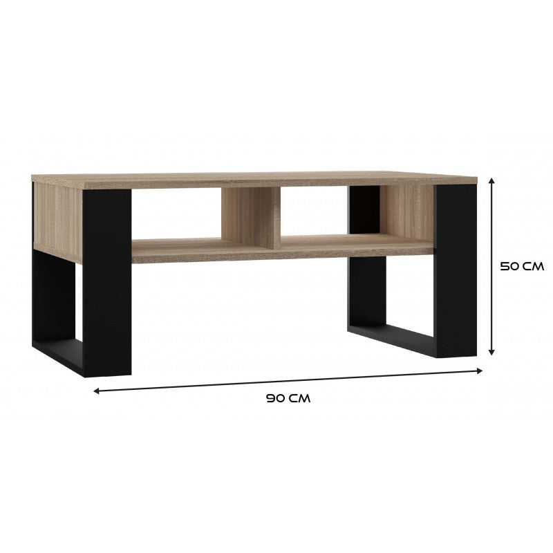 AUREA Table basse rectangulaire style loft