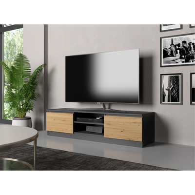 TIVOLI Meuble bas TV style scandinave 140 cm