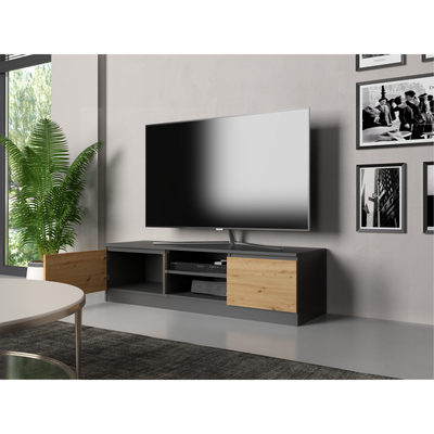 TIVOLI Meuble bas TV style scandinave 140 cm