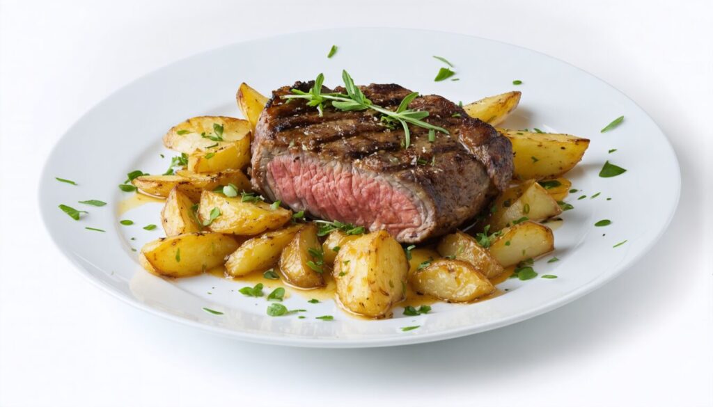 L’harmonisation parfaite entre la viande et les pommes de terre grenaille : une véritable œuvre d’art culinaire