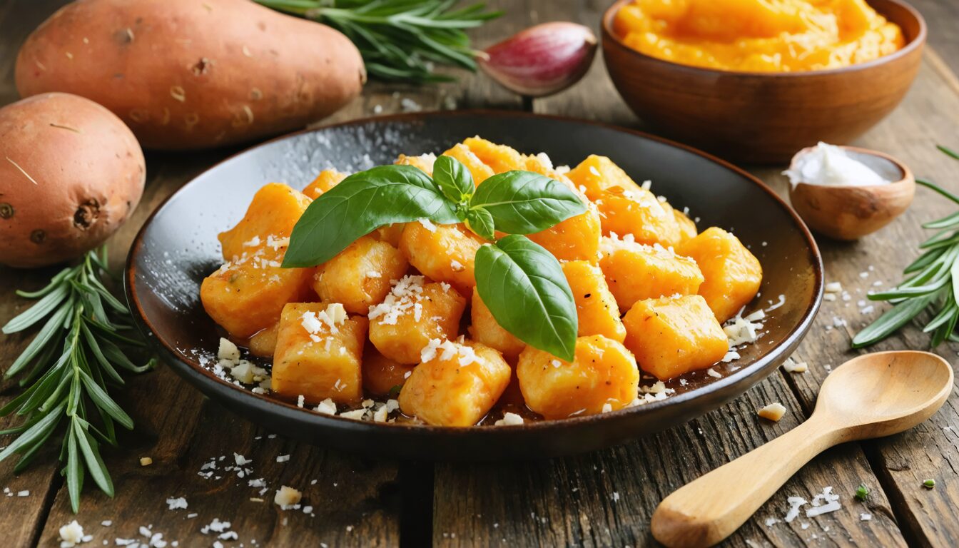 essayez notre recette de gnocchis à la patate douce : une alternative gourmande, facile à préparer, pour régaler toute la famille avec des saveurs originales et délicieuses !
