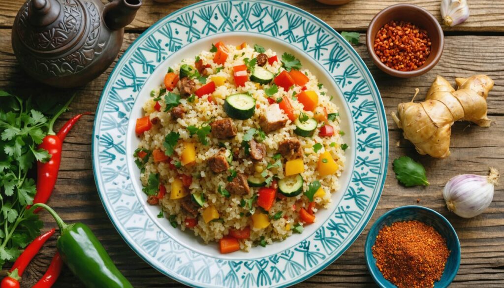 découvrez notre recette traditionnelle du couscous : un plat authentique aux saveurs orientales, composé de semoule, légumes fondants et viande savoureuse. facile à préparer, idéal pour régaler famille et amis !