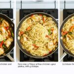 Préparation d’une fideua savoureuse au poulet