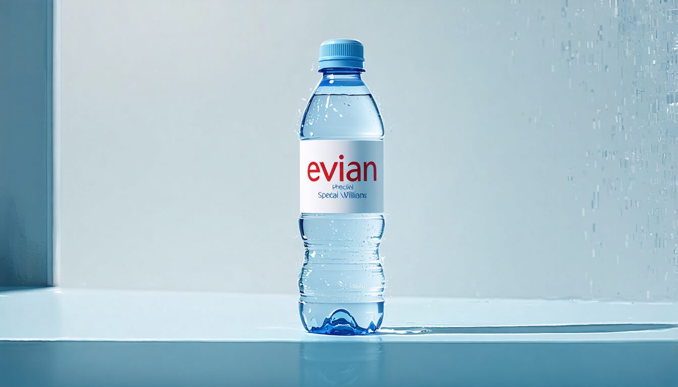 découvrez la bouteille d'eau inédite créée par evian® en collaboration avec pharrell williams ! une édition spéciale alliant design unique et engagement écoresponsable. à ne pas manquer !