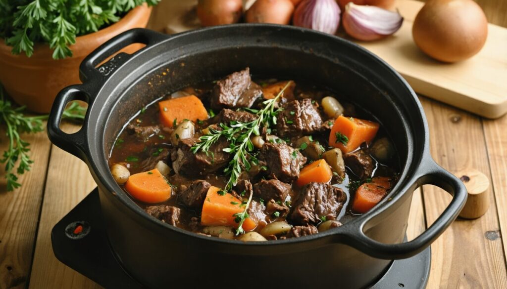 découvrez tous les secrets pour préparer un bœuf bourguignon traditionnel inratable : astuces de cuisson, choix des ingrédients et conseils pour un plat savoureux et authentique.