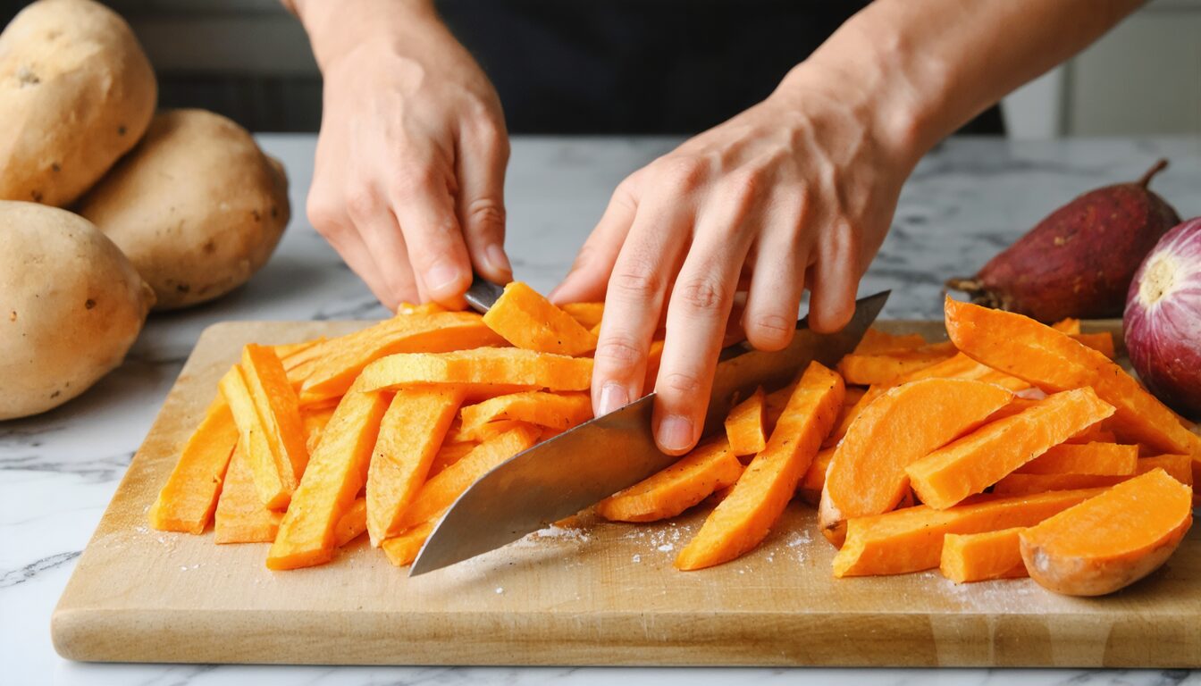 apprenez à réaliser des frites de patates douces croustillantes au four grâce à notre recette facile. astuces, étapes simples et conseils pour réussir des frites savoureuses à la maison !