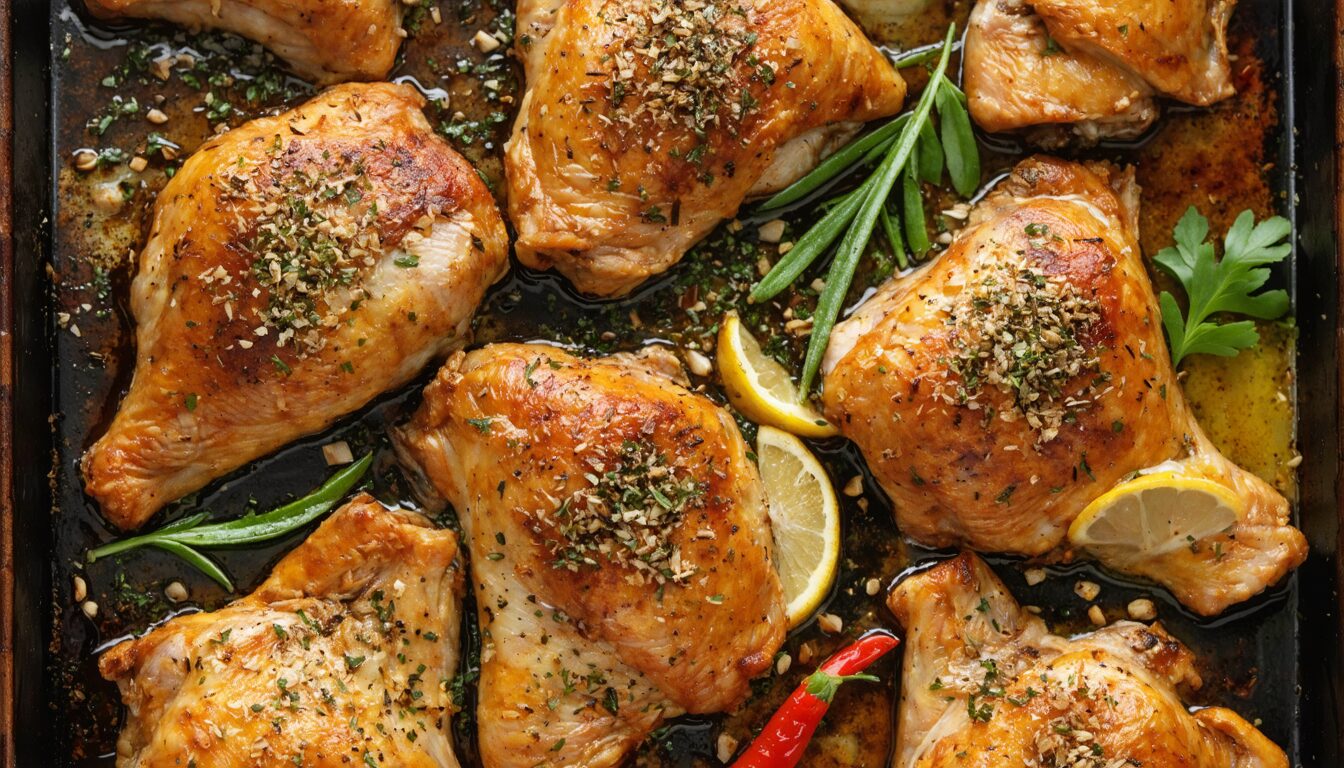 apprenez à cuisiner un haut de cuisse de poulet rôti au four, tendre et savoureux, grâce à nos conseils et astuces faciles pour une recette réussie à tous les coups.