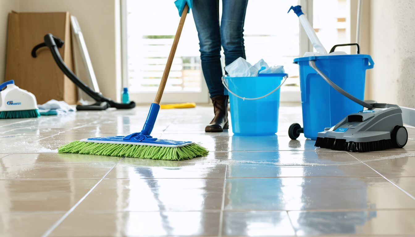 découvrez nos conseils pratiques pour nettoyer efficacement votre carrelage après des travaux et retrouver des sols impeccables sans abîmer les surfaces.