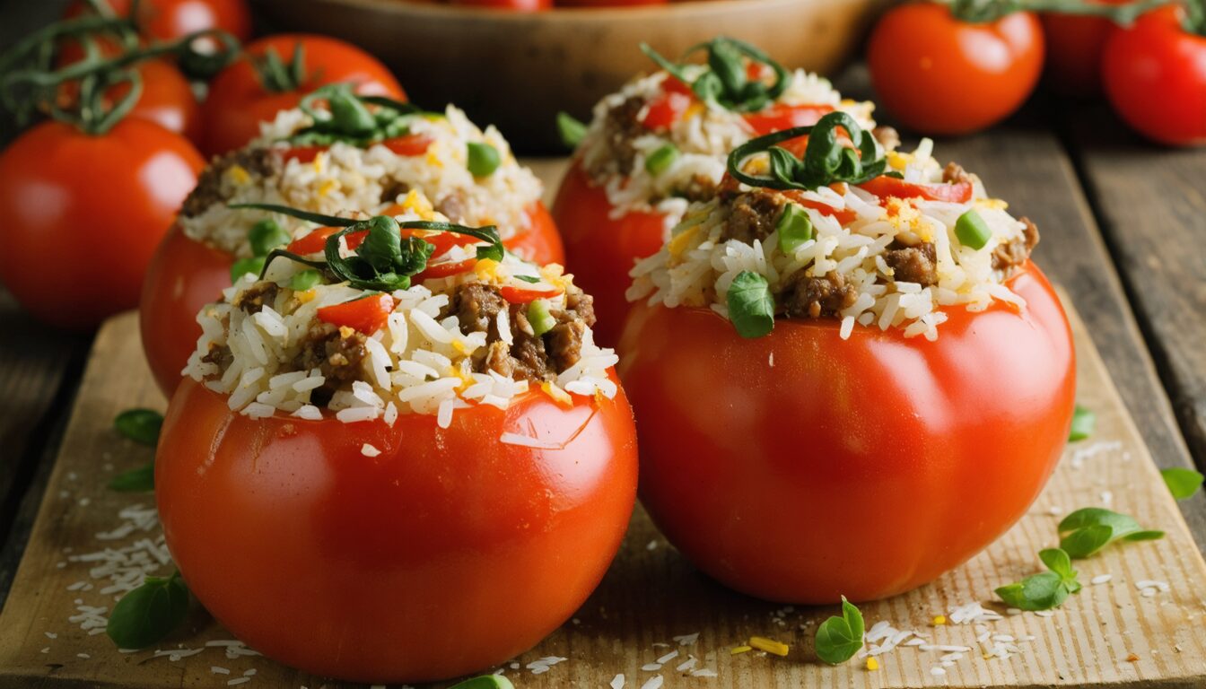 découvrez la recette authentique de tomates farcies à la façon de grand-mère, préparées avec du riz savoureux. une idée facile et gourmande pour un repas convivial et réconfortant.