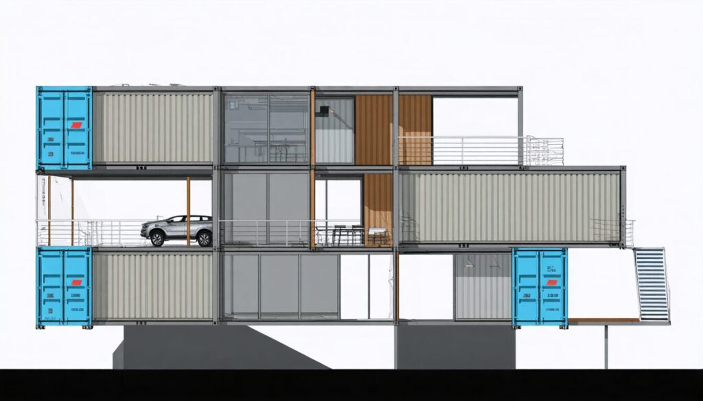 Combien coûte une maison container de 100 m² ?