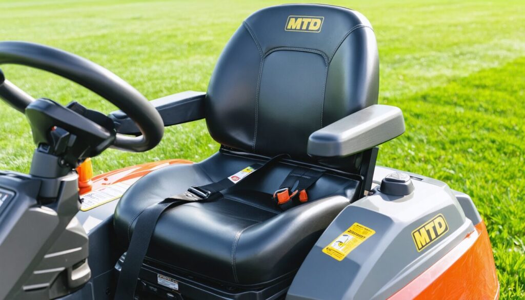 Sécurité du siège sur tracteur tondeuse MTD : guide pratique pour une protection optimale