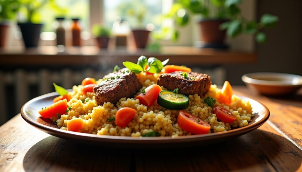 Délicieuse recette de couscous au bœuf et légumes frais