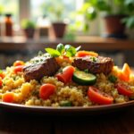 Délicieuse recette de couscous au bœuf et légumes frais