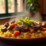 Découvrez la recette authentique du couscous marocain au bœuf, un festin de saveurs traditionnelles