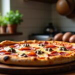 Délicieuse recette de pizza au jambon, mozzarella fondante et champignons savoureux