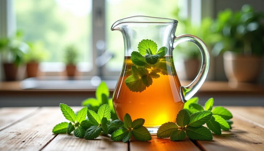Préparez facilement votre sirop de menthe maison sans sucre : une recette saine et rafraîchissante