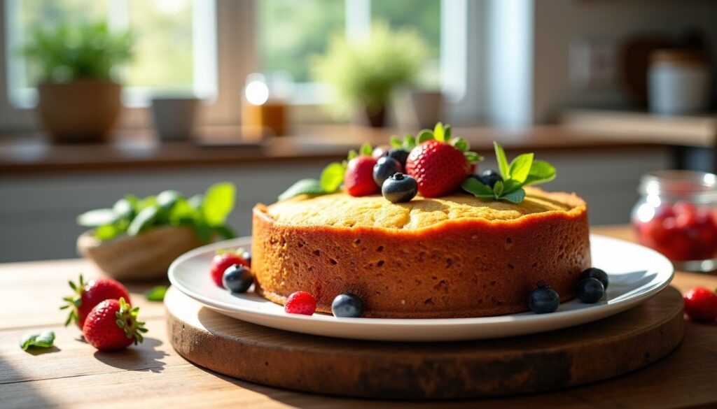 Délicieux gâteau allégé sans matière grasse ni sucre ajouté : recette saine et gourmande