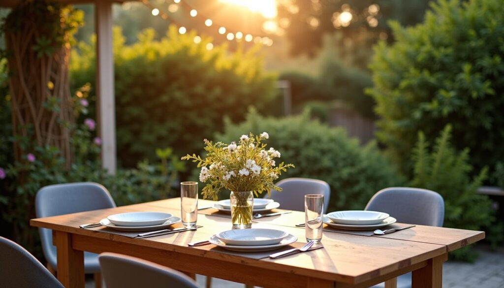 Créer un coin repas extérieur convivial et confortable : nos conseils pour un aménagement réussi