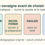 Lire les verbes d’une recette avant de racler le bol